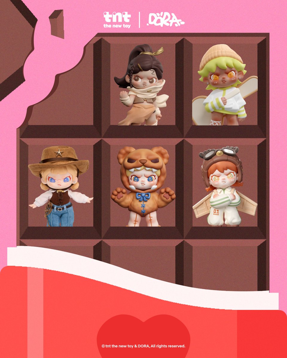 🍫人生にはちょっとした甘さ…そしてチョコがたっぷり必要だよね。😋💛
あなたの好きなチョコスイーツは何？コメントで教えてね！👇
#TNT #thenewtoy #tntspacedora #TNTworld #designertoys #toycollection #newcollection