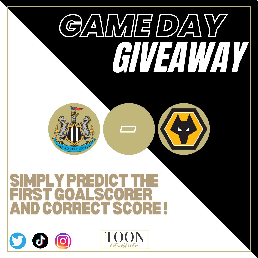 ⚽️ Game Day Giveaway ⚽️
Newcastle vs Wolves

To enter:
1️⃣ Comment first scorer + final score
2️⃣ Retweet
3️⃣ Follow <a href="/toon_collector/">Toon Kit Collector</a>

If multiple correct predictions, 1 winner picked at random 🎁

Open 11–4 today, Central Arcade 🛍👕

#NUFC #NewcastleUnited #Wolves #Football
