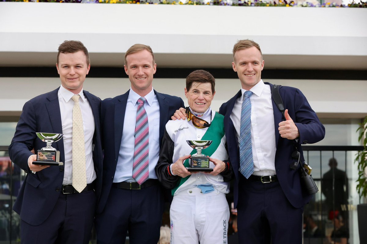 FlemingtonVRC's tweet image. Trip dub for the C dub and the B…side? 🏆🏆🏆

#MakybeDivaStakes #SpringRacing