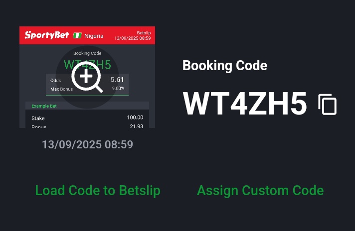 Morning 🌞 breakfast 

Ready on Sportybet 🍀🍀🍀 

Code 👉 WT4ZHT 

A must Boom 💥💥💥💥