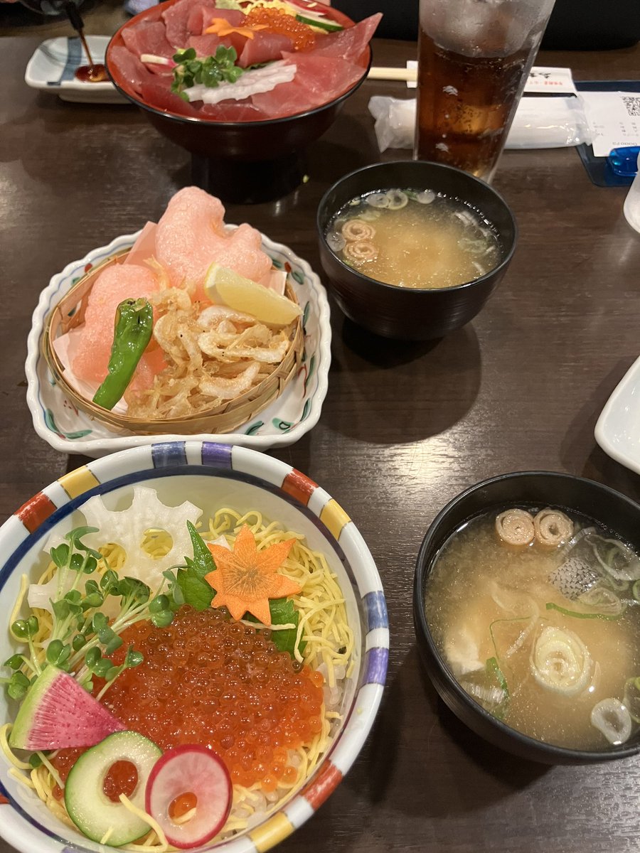 長旅のご褒美に海鮮って最高〜🐟🦐🍣
