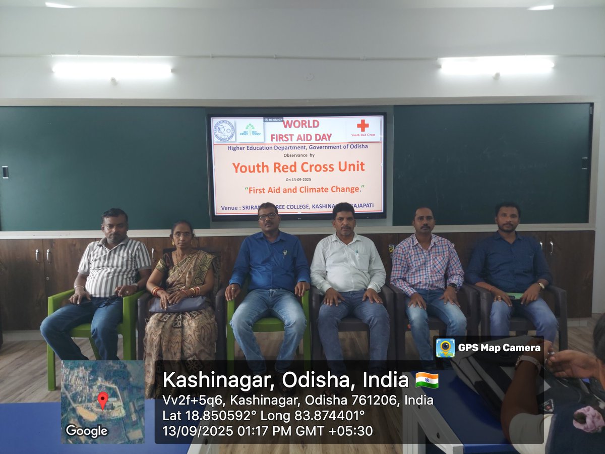 DegreeOdisha's tweet photo. Sriram Degree College, Kashinagar, Gajapati organized a World First Aid Day Awareness Program.

The program was graced by Principal Dr. Prasanta Banapili, Chief Guest https://t.co/tqvrSaHhXp