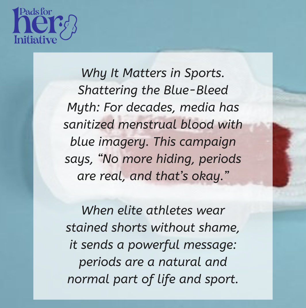 Padsforherorg's tweet image. It’s inspiring to see clubs like Chelsea taking women’s periods into account in sports. 

Breaking the silence, creating supportive environments, and showing that menstrual health matters on and off the pitch. 

@chelseafcw @hereweflo
#PeriodPositive #Padsforher #ChelseaFCW