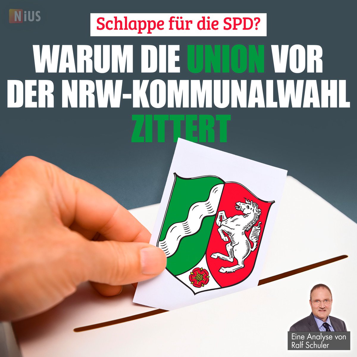 NIUS (@niusde_) on Twitter photo Am Sonntag steht in NRW die Kommunalwahl an. Dabei droht ein Erstarken der AfD – und Verluste für die SPD. Viele Beobachter gehen davon aus, dass dies in einer „Verschärfung des Kampfes gegen Rechts“ münden könnte, berichtet <a href="/drumheadberlin/">Ralf Schuler</a>. nius.de/politik/news/s… Am Sonntag steht in NRW die Kommunalwahl an. Dabei droht ein Erstarken der AfD – und Verluste für die SPD. Viele Beobachter gehen davon aus, dass dies in einer „Verschärfung des Kampfes gegen Rechts“ münden könnte, berichtet <a href="/drumheadberlin/">Ralf Schuler</a>. nius.de/politik/news/s…