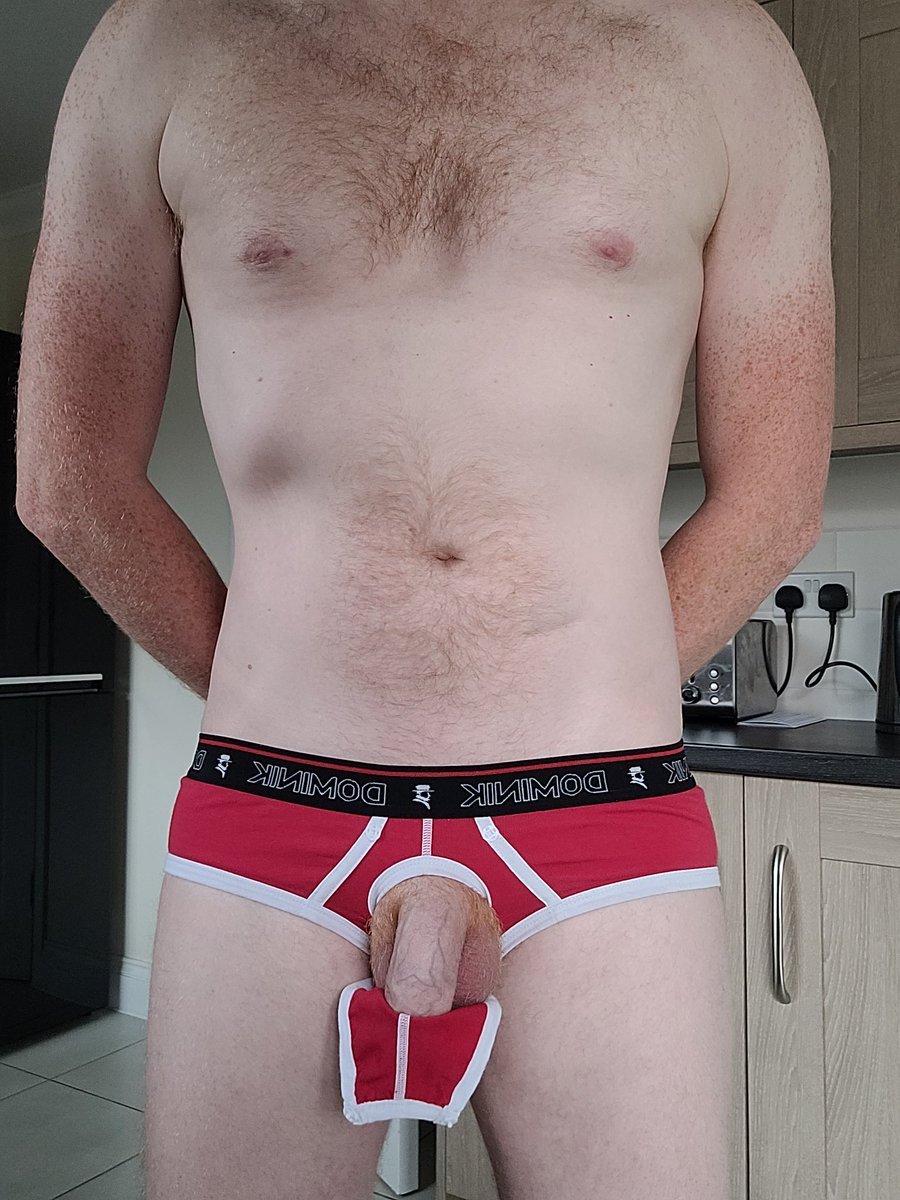 Red Dominik button pouch briefs. Definitely one of my favourite pairs of underwear