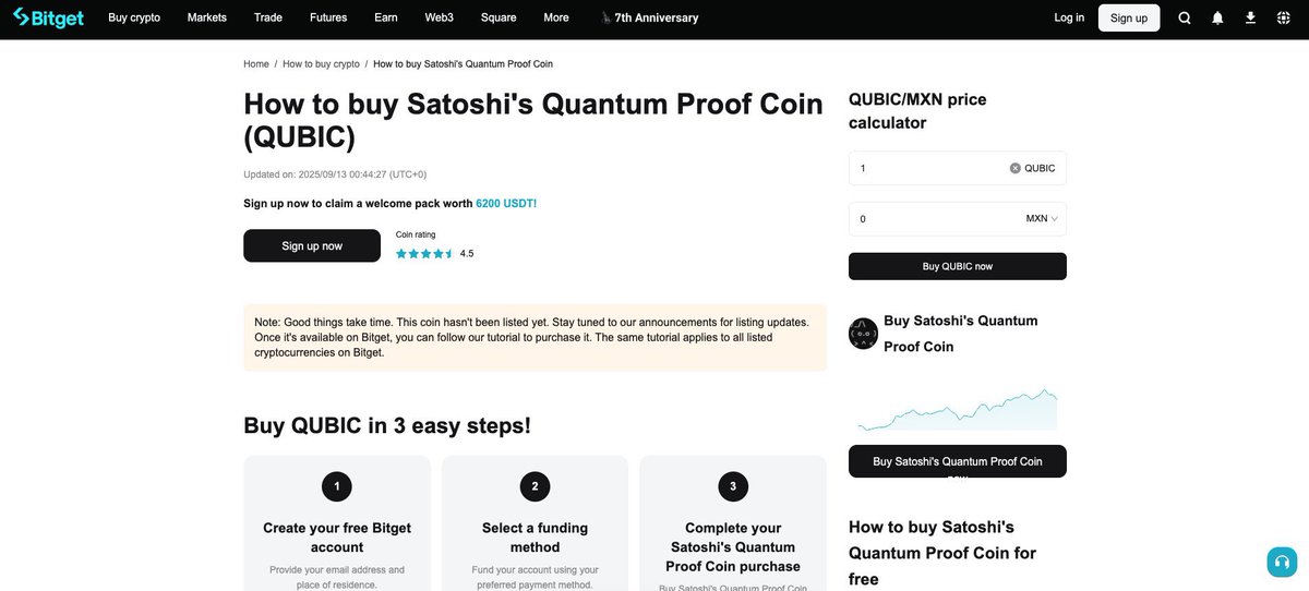🚨 Do NOT buy any $Qubic on $SOL 🚨 

Yesterday a few members of the community, myself included, shared Bitget’s post about Satoshi’s Quantum Proof Coin, but it turns out it’s some copy pasta coin on $SOL

There is only one true $Qubic, it doesn’t have CA (contract address) and