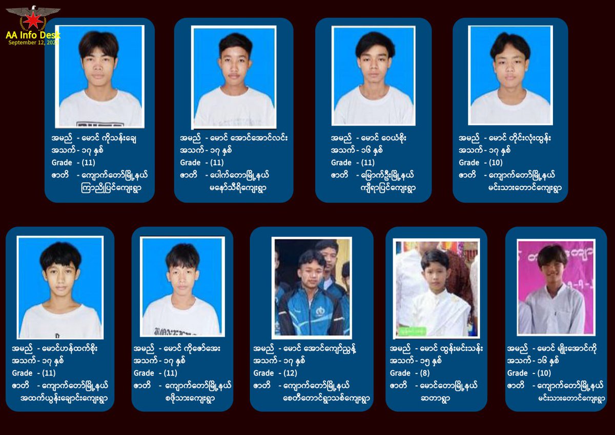 IrrawaddyNews's tweet photo. UNICEF demands end to violence against children after junta airstrike  kills 19 students at boarding school in Kyauktaw Township, Rakhine  State. #WhatsHappeningInMyanmar https://t.co/W4CKUtIQAb