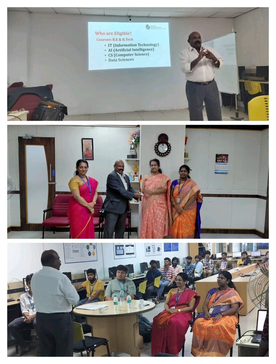SoC_SRMIST's tweet image. 🎉Successful Seminar: Study & Career Opportunities in Germany! 🇩🇪✨
SRMIST hosted Mr.Thamarai Pandian, MD – Academy for German Business Management, on 09.09.2025.
Students explored pathways to study & build careers in Germany! #SRMIST #SchoolofComputing #NWC #StudyAbroad #Germany