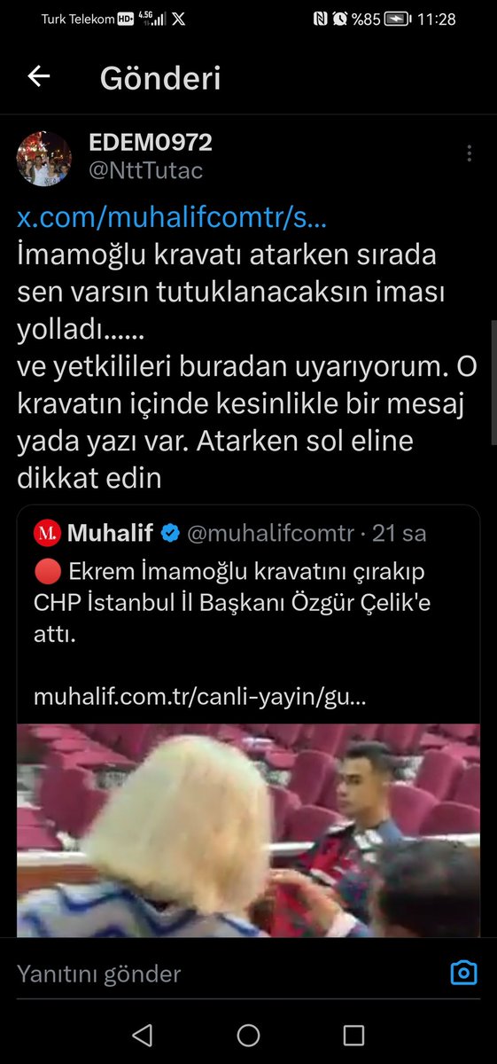 O kravatı attığında sübliminal bir mesaj olduğunu söyleyeli çok oldu. Biz uyanık olmak gerekir derken HIRSIZA ARSIZA mahkemede şov yaptırıyorlar