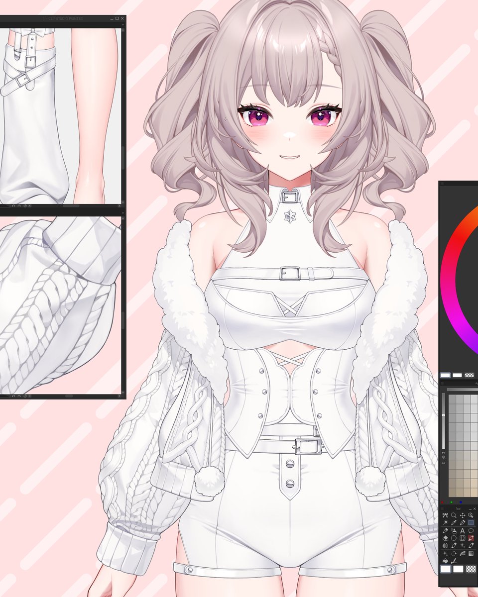 Every outfit on our Customizable Vtuber model is almost finished aaahhhhhhhh 😂. I'm detailing the horns right now, so please stay tuned for it!