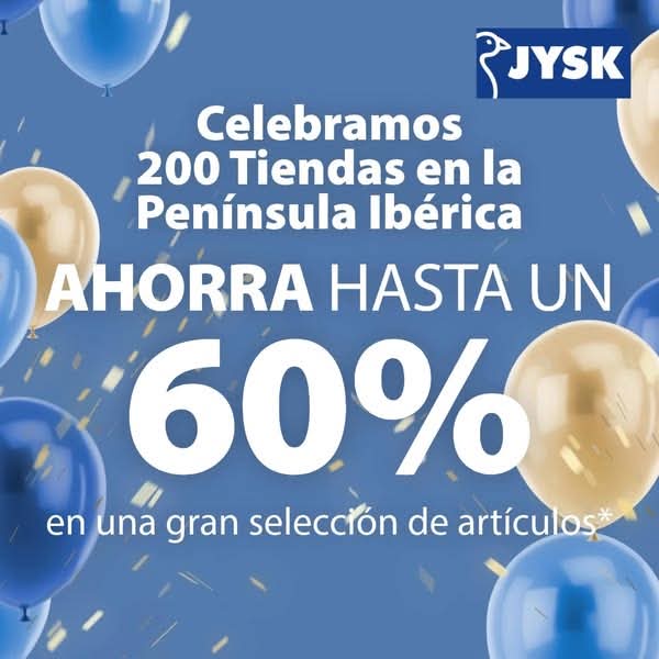 ¡ JYSK España  celebra 200 tiendas en la Península Ibérica con precios que no querrás perderte! 🛋️

Descubre lo mejor del diseño escandinavo en JYSK y ahorra hasta un 60%.

#ParqueAlmenara #TodoCercadeTi #TusMarcasFavoritas