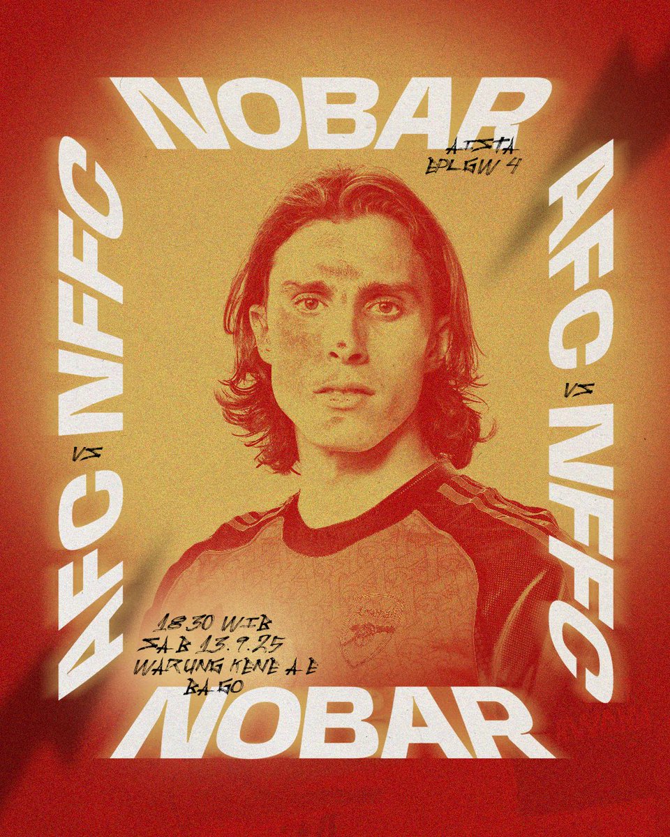 AIS_TA's tweet photo. Match Screening EPL #GW4
*Arsenal vs Nott Forest*

*Nanti Malam, Ba'da Maghrib*
*Lokasi : Warkop Kene Ae, Bago "Indomaret MT Haryono ke Barat"*
*OG : 18.00 WIB*
*HTM : Free Order*
*Dress Code : Atribut Arsenal*

Sampai ketemu cah 🙌🏼🔥 https://t.co/uS6RywsuW9