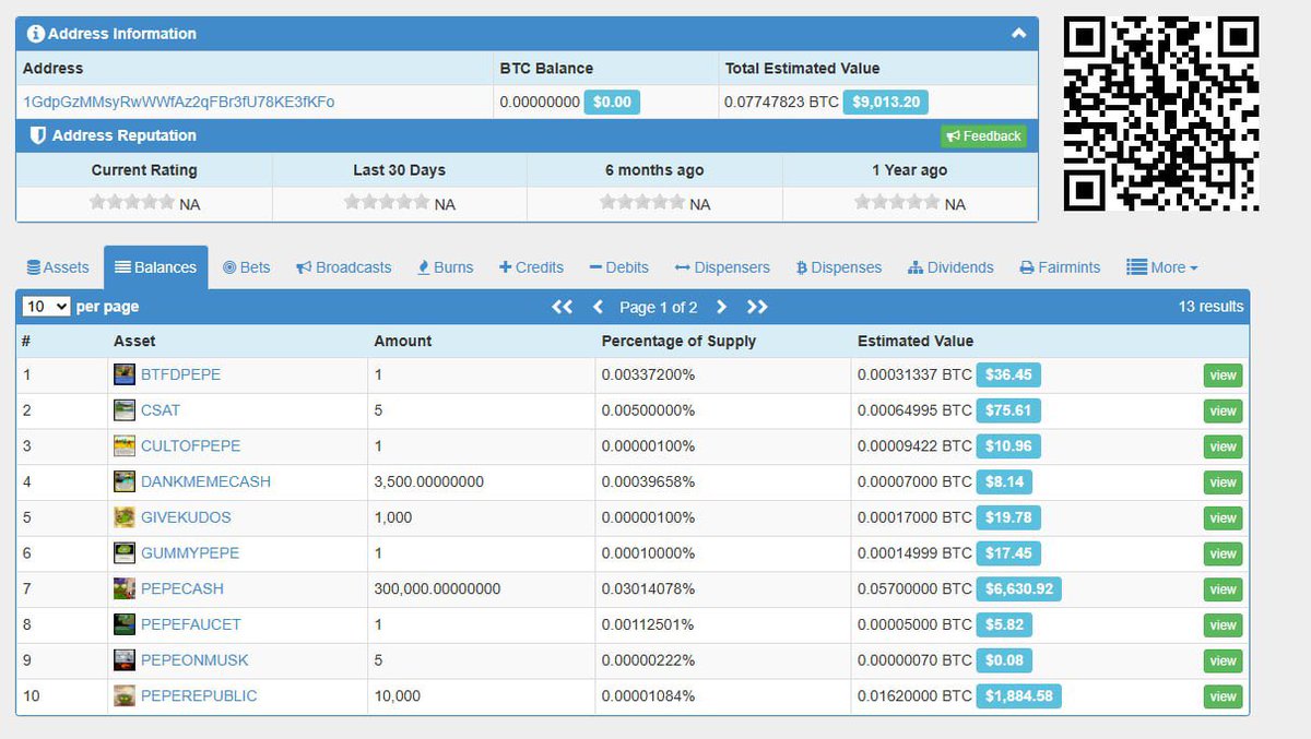 TheRotatorrr's tweet image. this is the real deal #PEPECASH 

OG pepecash backed with a vault full of OG #RAREPEPE cards, hell it even have #XP from btc network sitting in the vault as proof that its the olskool @PepeCashEth 

Im telling you this is memecoin history!

endorsed by matt furie and pepe