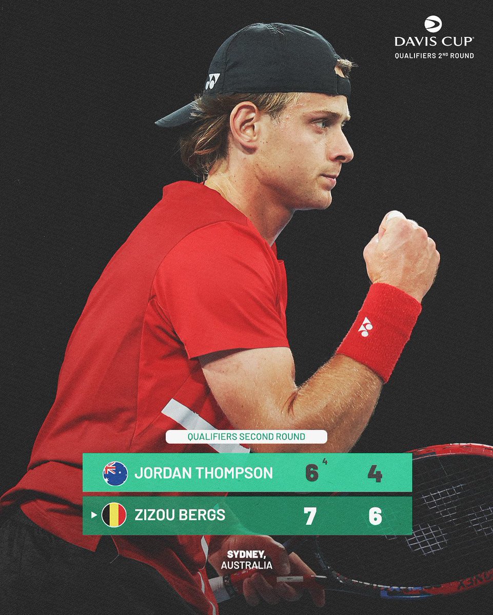 Belgium’s Day in Sydney 🇧🇪

Zizou Bergs gives his nation a 2-0 lead vs Australia 👊

#DavisCup