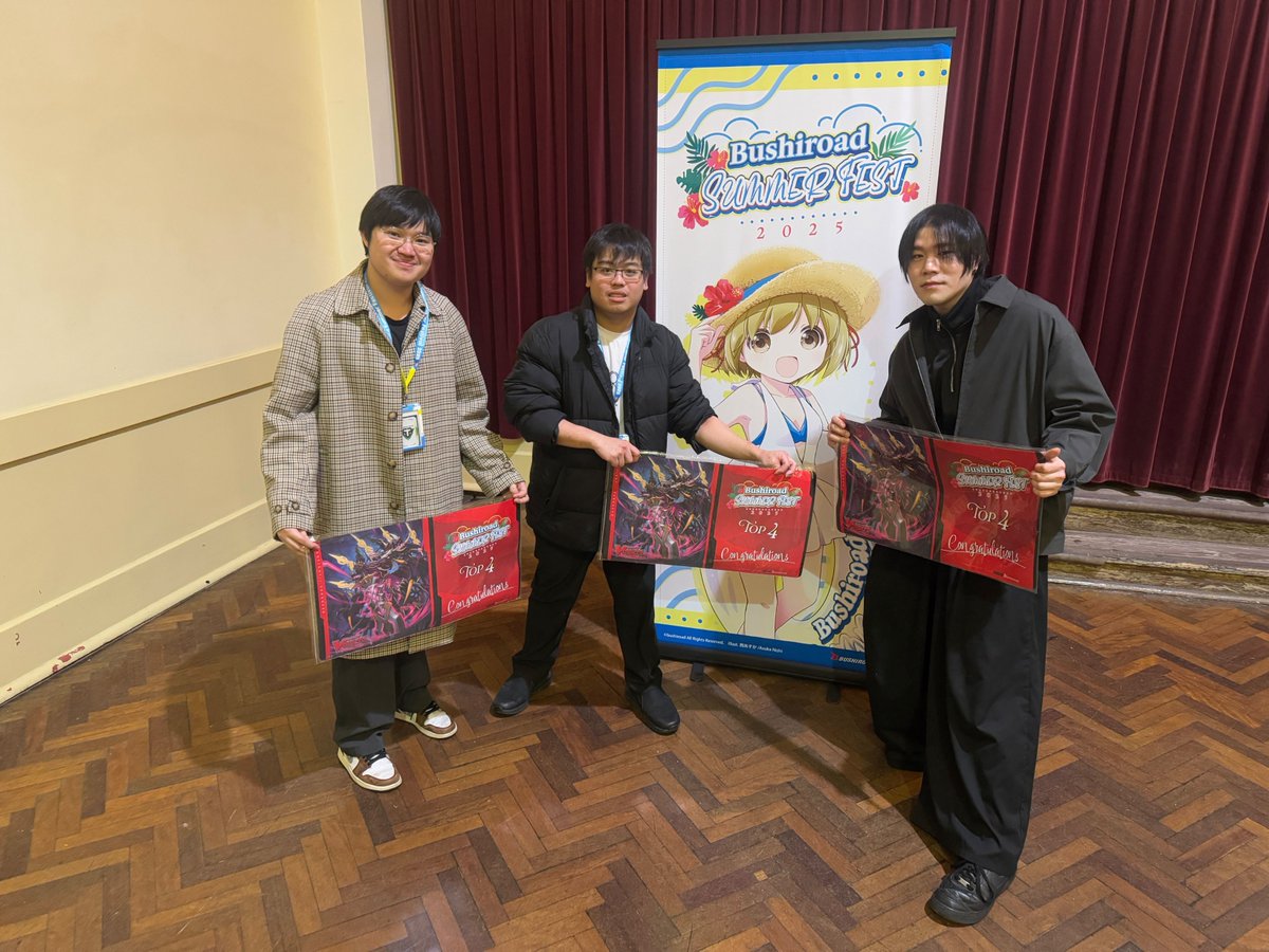 🌺 BSF 2025 🌺

Congratulations to the top teams of Cardfight!! Vanguard (Standard) at Melbourne, Australia! 🎉

🏅 Team Jonah 2 Electric Boogaloo
🥈 007
🥉 Nichocards

#Bushiroad #BSF25