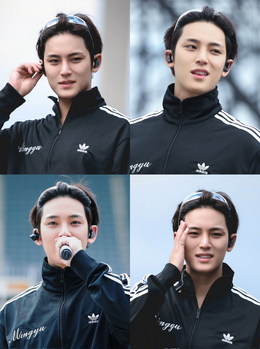 mingyu using sunglasses as a hairband is the coolest "long hair era" thing that he does #민규