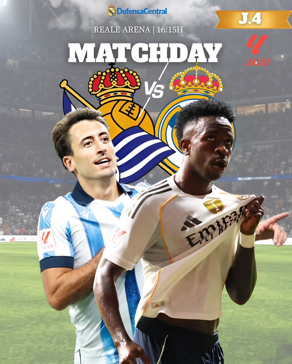 defcentral's tweet photo. ¡Buenos días madridistas! 🤩

Hoy es día de partido 🔥 

Real Sociedad 🆚 Real Madrid

🇪🇸 📺: 16:15H. https://t.co/EAciKQsTbY