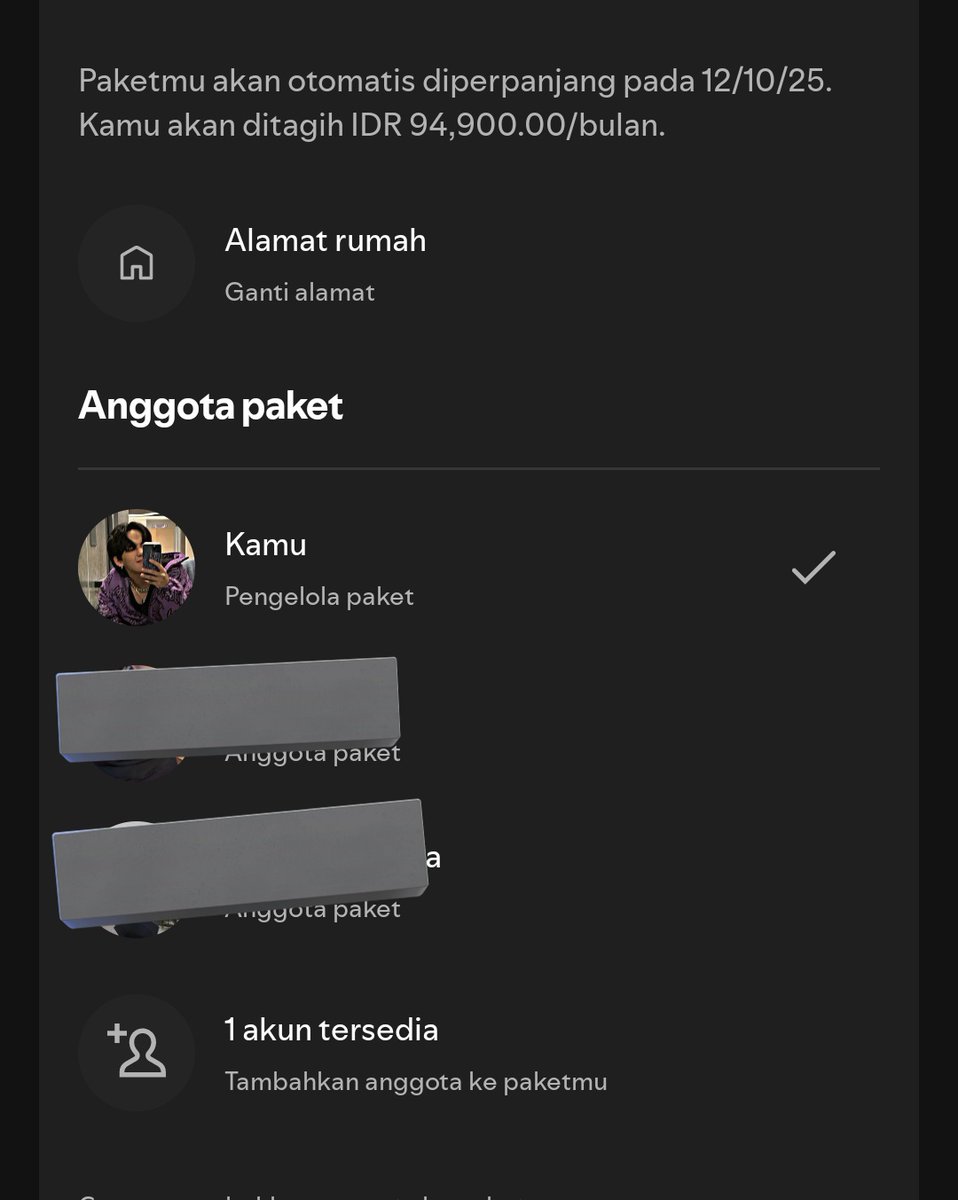 guys ada yang mau ikut sharing family plan spotiy ga ya? 23.725 ini official spotify yaa avail 1 slot yuk #wts #zonauang️ #zonajajan (mention after dm ya guys suka gamasuk soalnya😞)