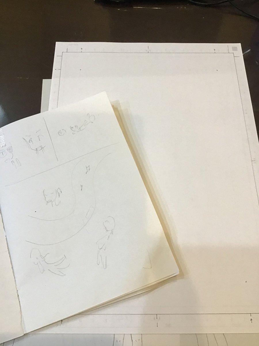 14ページ目完成しました。
ネーム→下絵→線画→着彩
の流れです。 