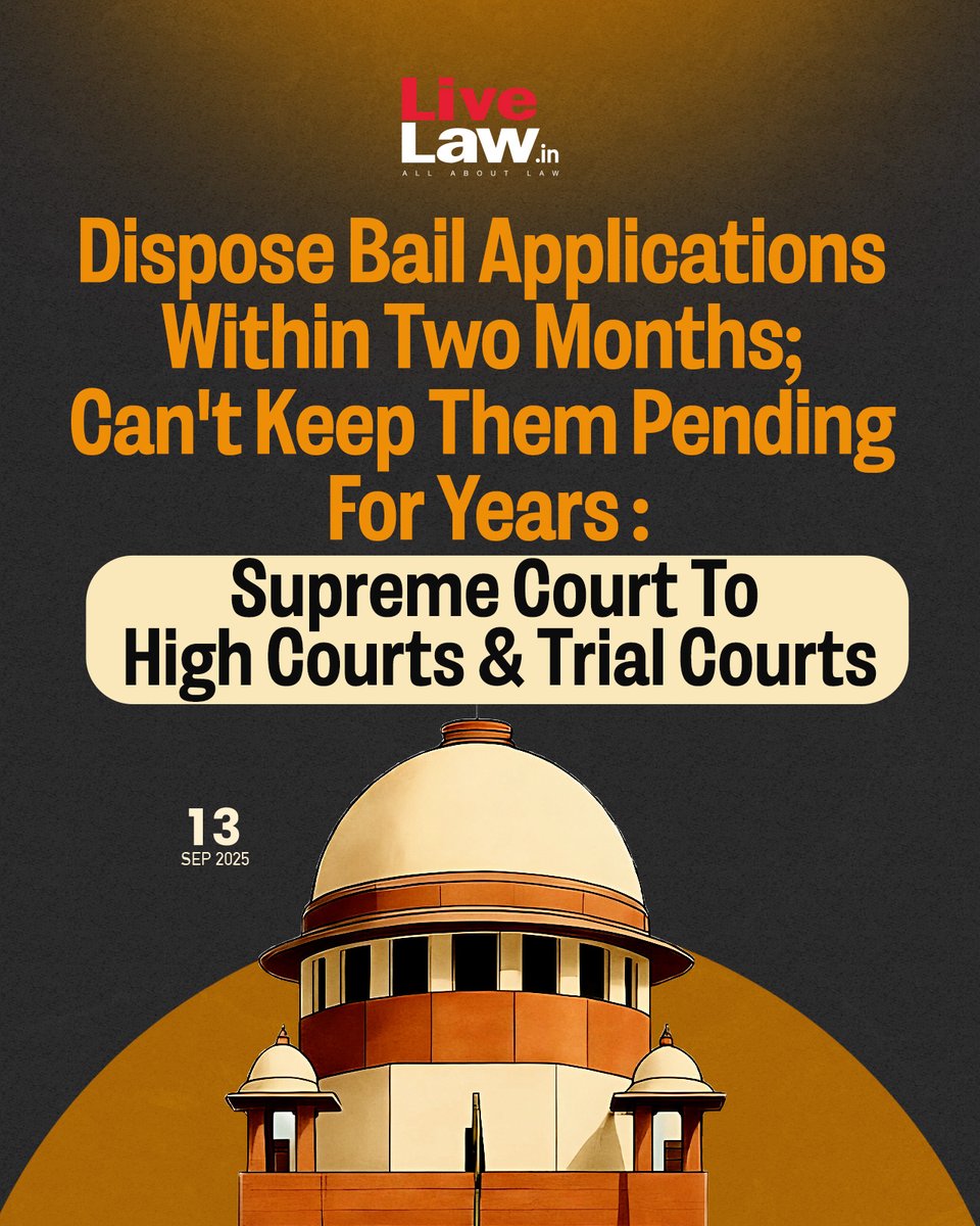 The Supreme Court has directed High Courts and trial courts across the country to take up bail and anticipatory bail applications for disposal within a short time frame, preferably within two months. The Court also directed High Courts to come up with mechanism to avoid