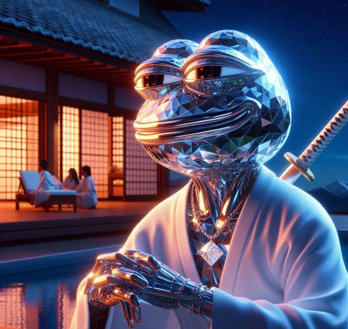 Inspired6910's tweet image. Pepe Diamond entered a staring contest with a Wall Street algo-trader. The algo blinked first, shorted its own code, and Pepe Diamond walked away with a yacht made of laser-etched rare Pepites—unsinkable in fiat floods.

🐸 💎