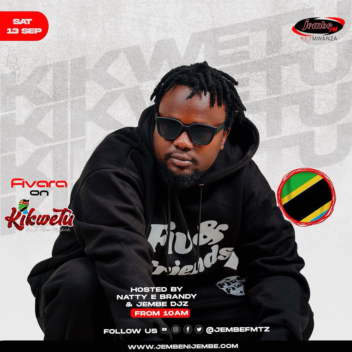 fivara_'s tweet photo. Kuanzia saa 6 kamili mchana wa leo nitakua hewani Jembe FM 93.7 MHZ, Mwanza kwenye Kikwetu, nitaongea mengi kuhusu 259 Vol. 3 na kazi zangu kiujumla. https://t.co/O8pBNS6R0w