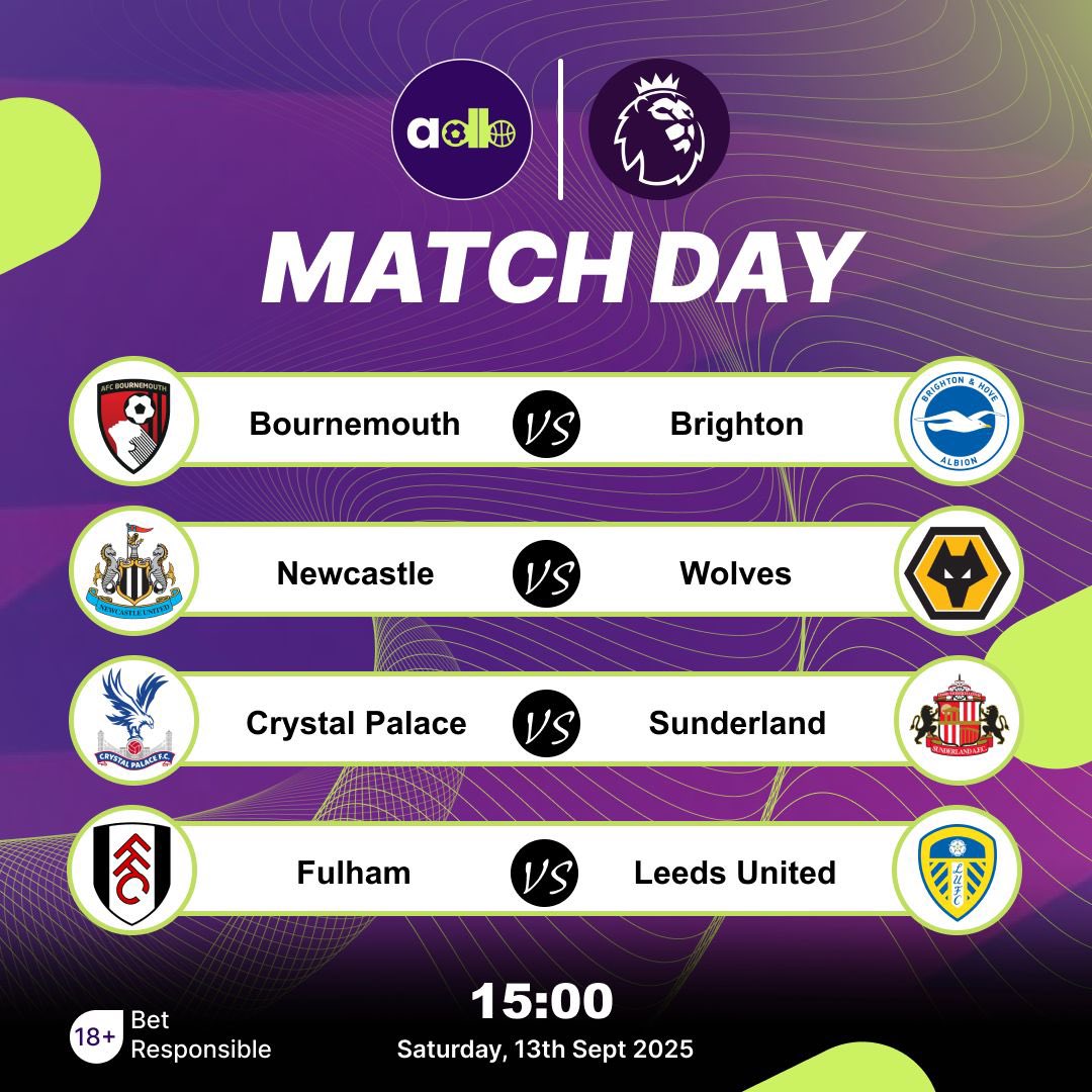 adasibet's tweet photo. 🎉 Matchday is HERE! 🎉⚽🔥
Let the Premier League battles begin!
#Adasibet
#PremierLeagueClash #FootballFever #GameDayVibes #PLAction https://t.co/ulx37znkzk