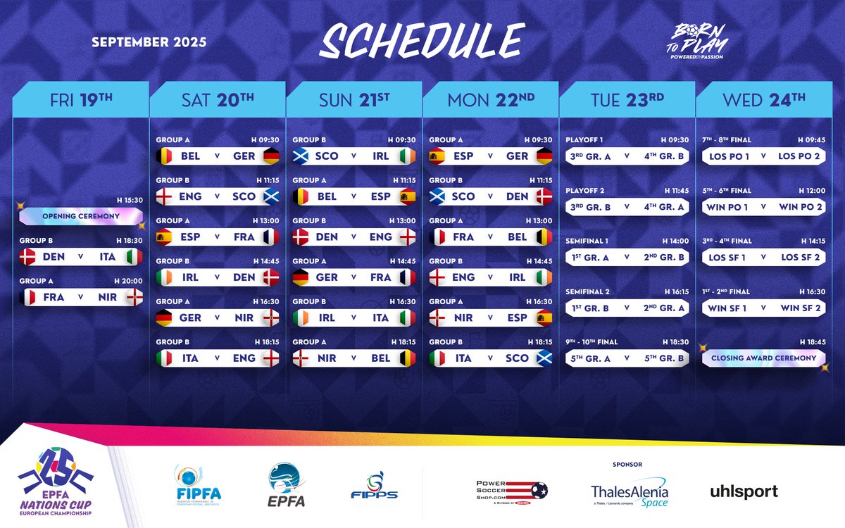 European Powerchair Football Association tweet media