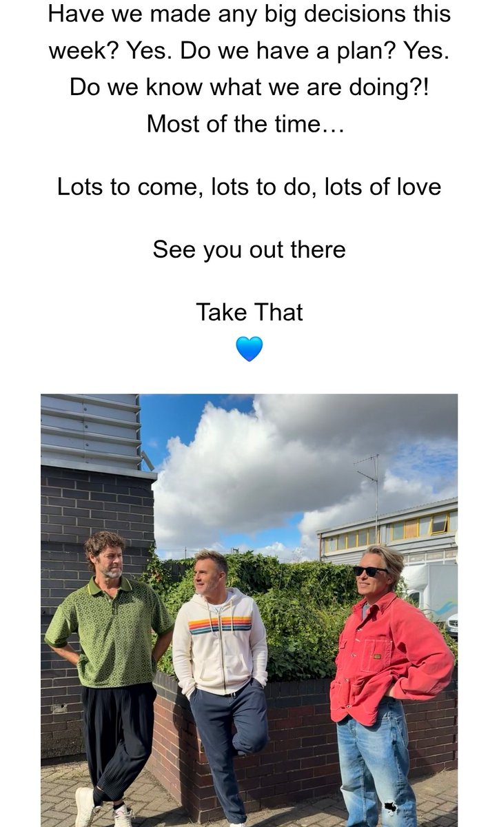 LittleMeThatter's tweet image. This is just THE best news @takethat 

Exciting!!! I cannot wait to see what you guys have for us @GaryBarlow @OfficialMarkO #Howard 

They have plans!!! We need to know these plans 🙊😉😂😂