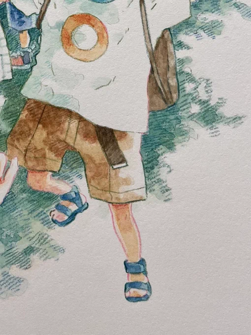 キラキラしてるところを透明水彩で描けたら楽しいです #アナログはいいぞ