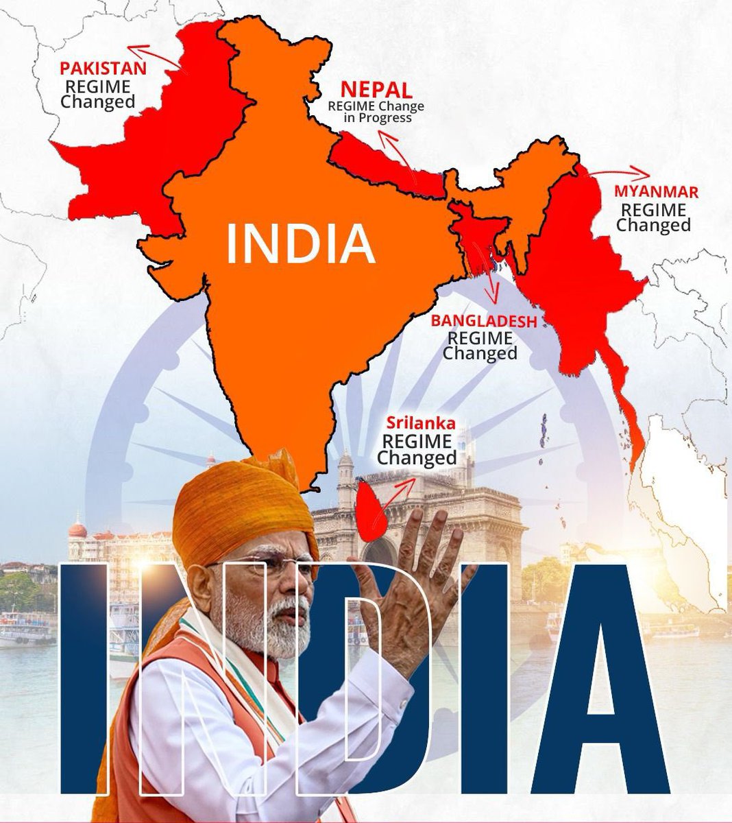 _Tokyo_____3's tweet photo. 🚨 They tried in Pakistan, succeed &amp; Imran Khan thrown out.

🚨 They tried in Srilanka,succeed &amp; Gotabaya Rajapaksa thrown out .

🚨 They tried in Nepal,succeed &amp; KP Sharma Oli thrown out

🚨 They tried in India (Farmer Protest -Red Fort)

🚨 They will retry in India, Be Alert 🚨 https://t.co/qGZv9m3Tg8