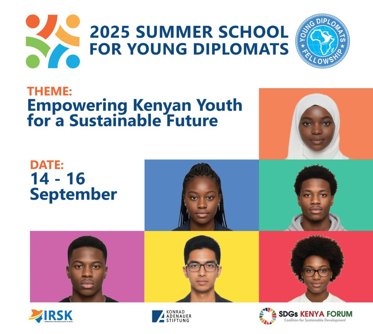 Konrad-Adenauer-Stiftung (KAS) Kenya (@kas_kenya) on Twitter photo Konrad Adenauer Stiftung Kenya, in partnership with <a href="/IntRelationsKe/">International Relations Society of Kenya</a> and <a href="/SDGsKenyaForum/">Coalition for Sustainable Development</a>, proudly presents the first Summer School for Young Diplomats, bringing together emerging leaders to strengthen skills and shape inclusive global futures.
#YoungDiplomats2025 Konrad Adenauer Stiftung Kenya, in partnership with <a href="/IntRelationsKe/">International Relations Society of Kenya</a> and <a href="/SDGsKenyaForum/">Coalition for Sustainable Development</a>, proudly presents the first Summer School for Young Diplomats, bringing together emerging leaders to strengthen skills and shape inclusive global futures.
#YoungDiplomats2025