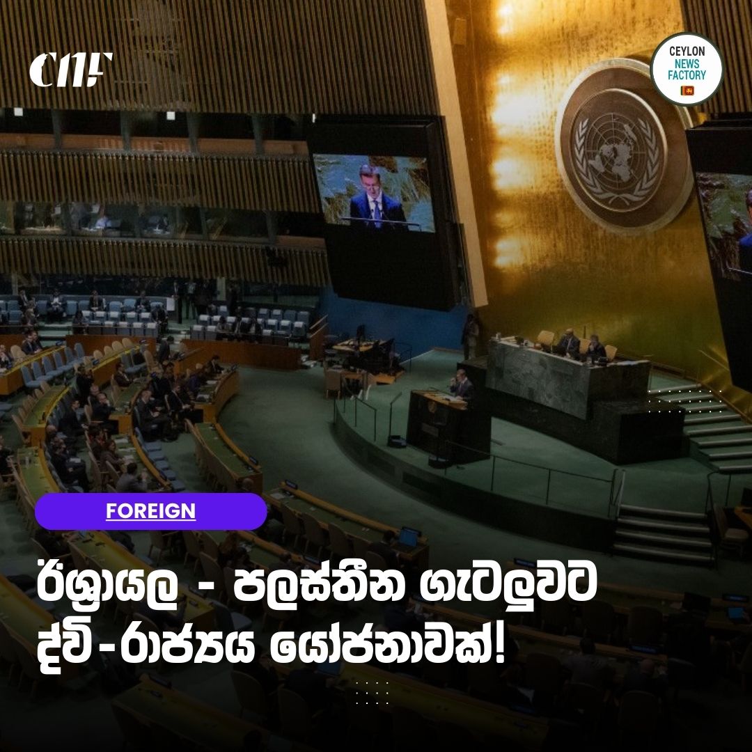 🚨 ඊශ්‍රායල - පලස්තීන ගැටලුවට ද්වි-රාජ්‍යය යෝජනාවක්!

📖  වැඩිදුර කියවන්න:-
👉 sinhala.ceylonnewsfactory.lk/?p=99787

#news #Israel #palestine #UNcouncil #CNF