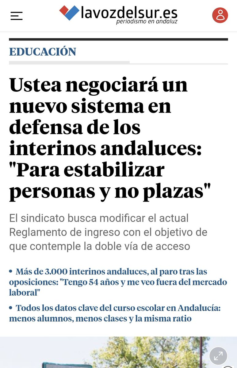 👉🏼Seguimos con nuestra lucha por el personal interino
👉🏼 Nuestra prioridad es estabilizar  PERSONAS y no PLAZAS mediante procesos de estabilización y una doble vía en los procesos selectivos 

lavozdelsur.es/actualidad/edu…