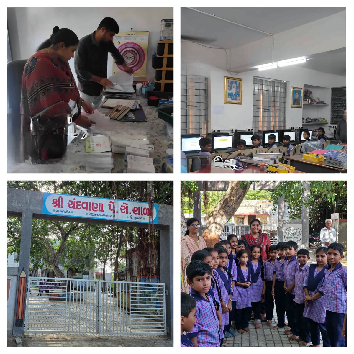 ચંદવાણા પે.સે. શાળાની મુલાકાત લઈ, મધ્યાહન ભોજન કેન્દ્ર,શિક્ષણકાર્ય,સ્ટાફ,સફાઈ વિગેરે તપાસ કરી તથા "એક પેડ માં કે નામ" અંતર્ગત વિધાર્થીઓને વૃક્ષના રોપા નું વિતરણ કર્યું. તેમજ નવા પશુ દવાખાના માટે જમીન નીમ કરવાના સ્થળ ની મુલાકાત લીધી.<a href="/collectorjunag/">Collector Junagadh</a> <a href="/esdmkeshod/">ASSISTANT COLLECTOR & SDM KESHOD</a> <a href="/InfoJunagadhGoG/">Info Junagadh GoG</a>