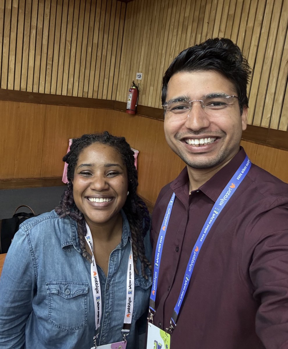 yashrajnayak's tweet photo. It was really great meeting @BajoranEngineer at #PyConIndia 2025 https://t.co/OlyO4qOuGe