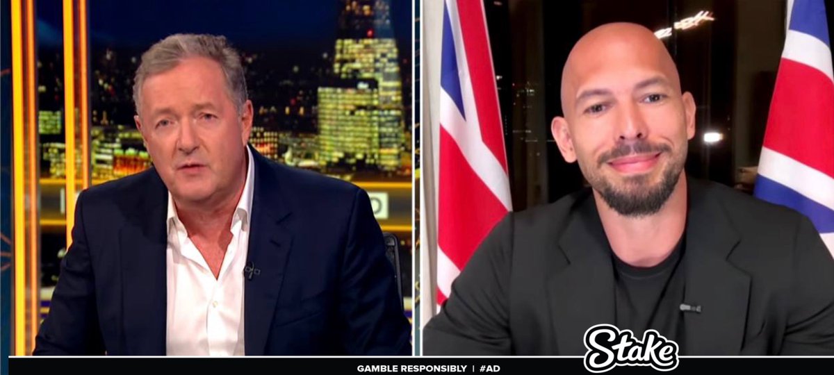 TateNews_'s tweet image. Andrew Tate reaction at the end of the Piers Morgan interview

He knows he destroyed piers 😭😭