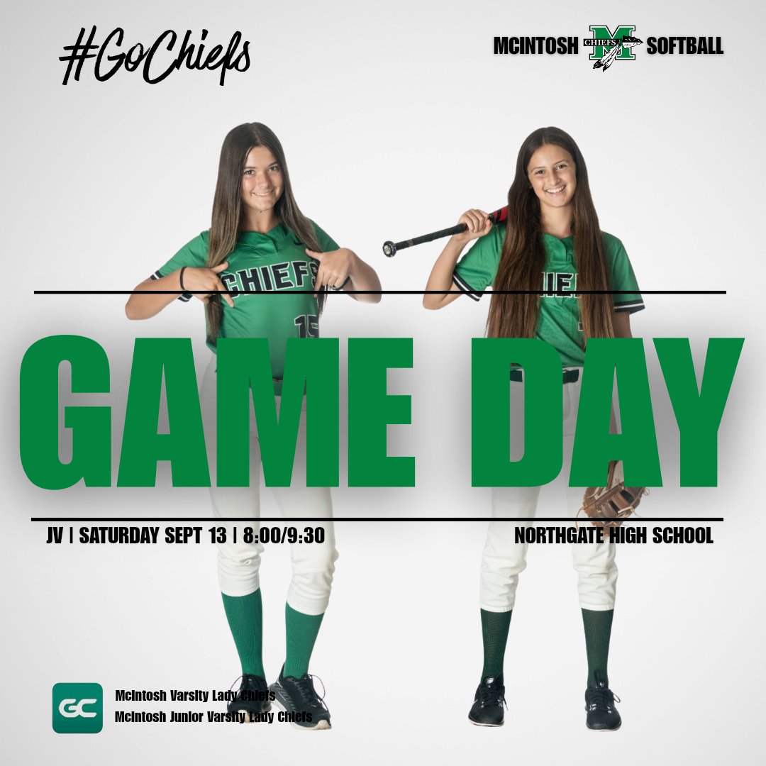 🎉 It’s game day for our JV Lady Chiefs! 🥎 Join us this morning as they take on The Walker School and Morgan County in tournament action at Northgate High School. First pitch is at 8:00 a.m. with the second game at 9:30 a.m. Come out and cheer them on! Go Chiefs!💚🖤