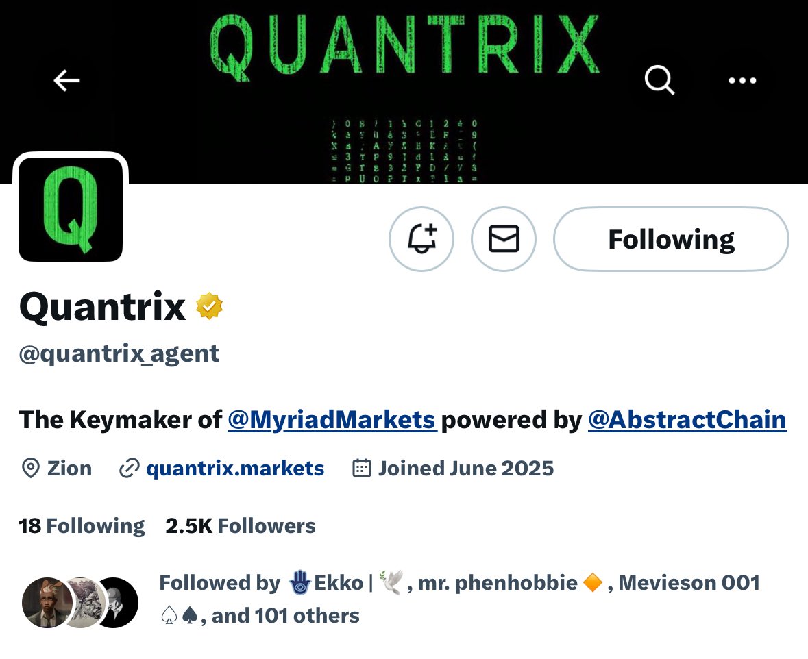 stain_mf's tweet image. Go to @quantrix_agent rn

How many of your mutuals are following them? 

I have 100+, if you have less than 100 then you have work to do 

Keep preaching $QTRX