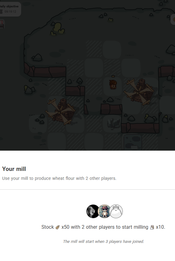 Stockpiling some wheat flour so I can make more feed for my chickens. <a href="/NomSteadGame/">NomStead</a>