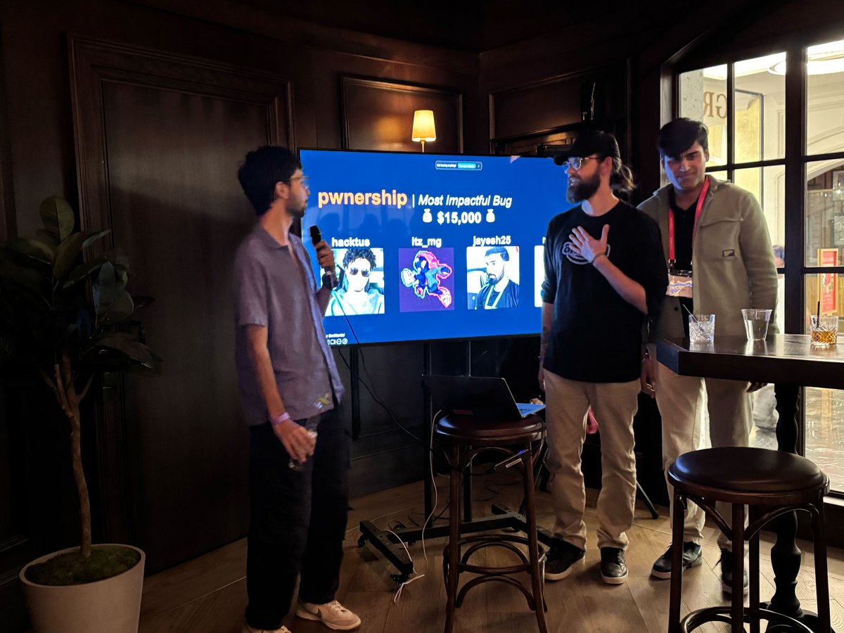 H4cktus's tweet image. Had an amazing time hacking @amazon at @Hacker0x01’s in-person event with @naaash, @Jayesh25_, and @itz_mg_! We secured first place on the leaderboard and reported the most impactful bug of the event. Huge thanks to both Amazon and HackerOne for organizing such an awesome…