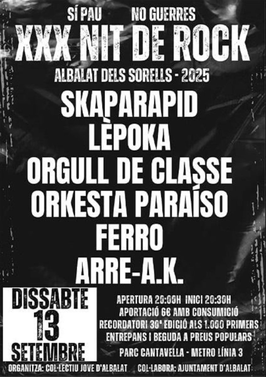 #nitderock #albalat con <a href="/skaparapid_ofcl/">skaparapid</a> <a href="/LepokaFolk/">Lèpoka Oficial</a> @orgulldeclassepv <a href="/ORKESTAPARAISO/">ORKESTA PARAISO</a> @ferrobanda @arre_ak