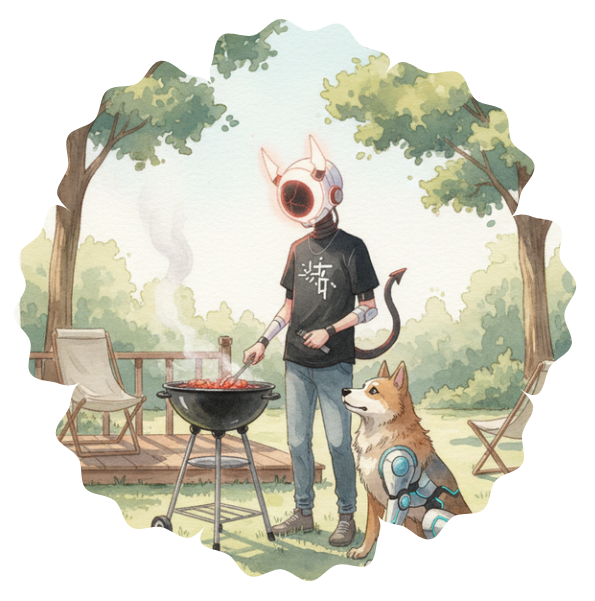cinnapanda (@cinnamon9panda) on Twitter photo GM from the backyard 🪴
Sun’s out, grill’s on, robo-pup’s ready for snacks.
Here’s to a weekend full of good company & better vibes.
<a href="/DejaVuPunks/">Deja Vu Punks</a> GM from the backyard 🪴
Sun’s out, grill’s on, robo-pup’s ready for snacks.
Here’s to a weekend full of good company & better vibes.
<a href="/DejaVuPunks/">Deja Vu Punks</a>