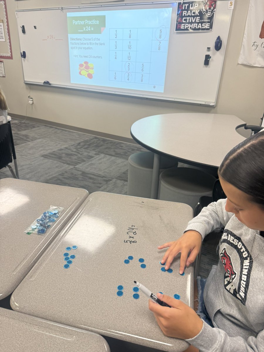 Hard at work during Tiger Time this week, refreshing our conceptual understanding of fraction multiplication.