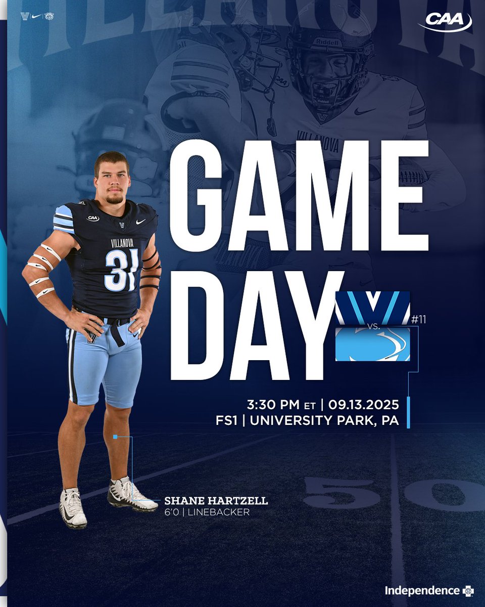 Villanova Football (@novafootball) on Twitter photo Happy gameday from Happy Valley ✌️
@ Penn State
📍 Beaver Stadium
🕞 3:30 PM
🖥️ FS1
#NOVAatPSU #TapTheRock Happy gameday from Happy Valley ✌️
@ Penn State
📍 Beaver Stadium
🕞 3:30 PM
🖥️ FS1
#NOVAatPSU #TapTheRock