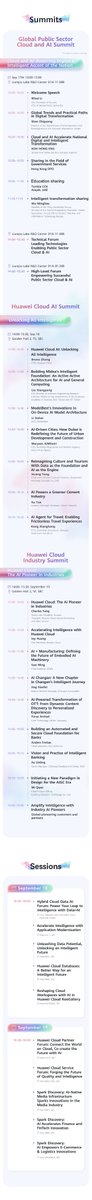 HuaweiCloud1's tweet image. 🚀 Join #HuaweiCloud at #HuaweiConnect 2025!

Get ready for an inspiring lineup featuring:

🎤 3 Keynotes

🌍 3 Summits

💡 12 Sessions

🤝 2 CXO Roundtables

✨ 7 AI Pioneer Talks

Plus, dive into interactive exhibits and developer activities where you can experience Huawei…