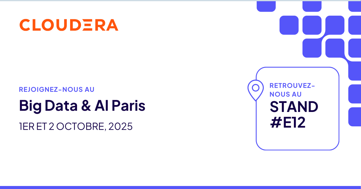 cloudera's tweet image. Pack your bags! Cloudera will be at Big Data &amp;amp; AI Paris.

Stop by stand E12 to connect with our team, see what’s new, and learn how we’re helping organizations bring AI to their data anywhere.

More details here: bit.ly/4nt1j8D

#BDAIP25