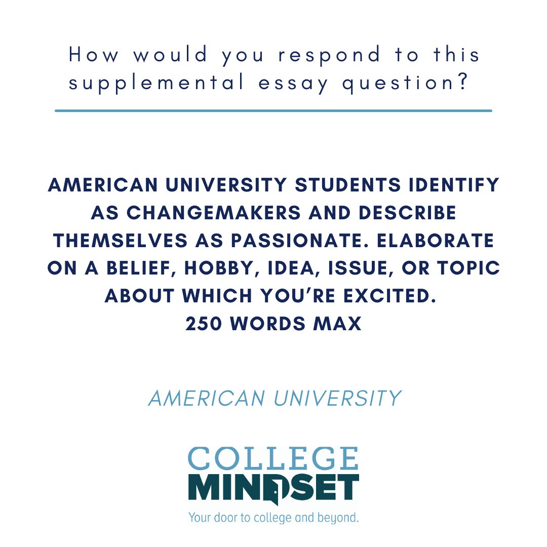 AU looks for passionate changemakers. What’s something you’re genuinely excited about—an idea, issue, or hobby—you could talk about for hours?