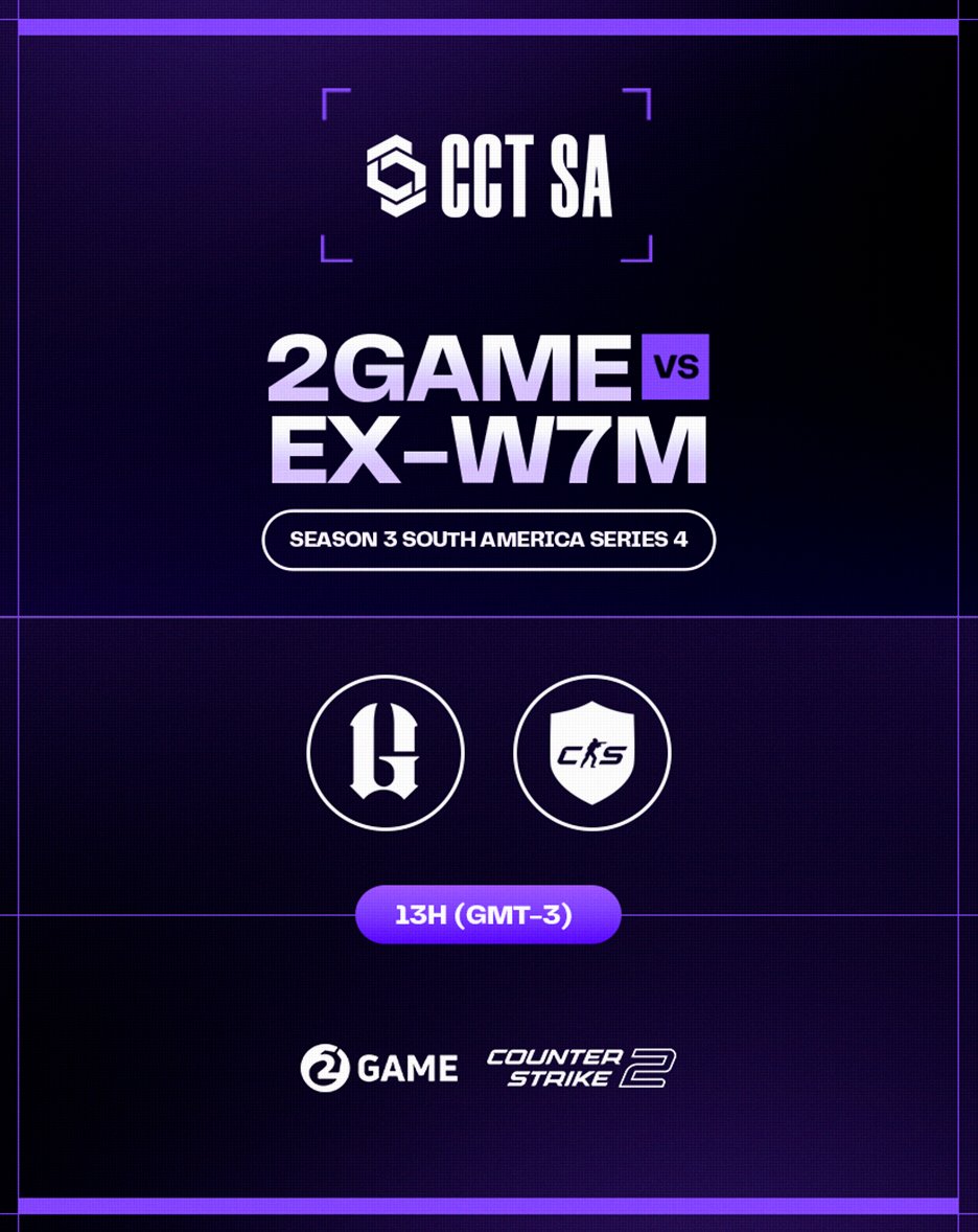 Dia de #2GAMECS pelos Playoffs do CCT SA!

🆚 Ex-W7M 
⏰ 13:00

#PlayPurple