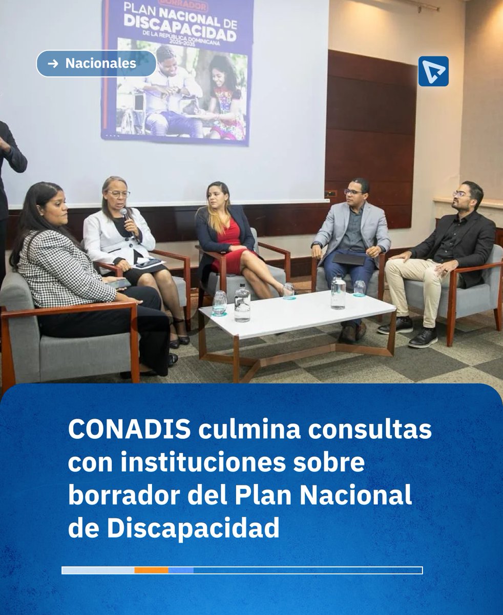 elavancemedia's tweet image. El Consejo Nacional de Discapacidad (CONADIS) avanza en el proceso de consultas externas con la sociedad civil y los organismos rectores del Estado, con el objetivo de evaluar los seis ejes que conforman el borrador del Plan Nacional de Discapacidad 2025-2035.

#elavance #conadis